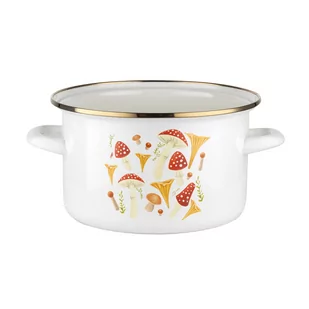 Garnek emaliowany Emalia Polska Pleszew Grzybki 20 cm 3,75 l - Garnki - miniaturka - grafika 1