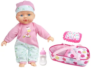 Lalka Bobas Nosidełko Różowa B - Domki dla lalek - miniaturka - grafika 1