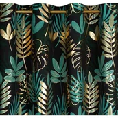 Zasłony - Zasłona EUROFIRANY Malta 140 x 250 cm Ciemnozielony - miniaturka - grafika 1