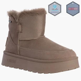 Botki Damskie BIG STAR Beżowe Śniegowce Za kostkę Buty Ocieplane SS274117 Beżowy 38 - Botki damskie - miniaturka - grafika 1