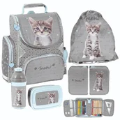 Zestawy szkolne - Zestaw szkolny 5-elementowy Kotek Paso dla dziewczynki klasa 1 - miniaturka - grafika 1