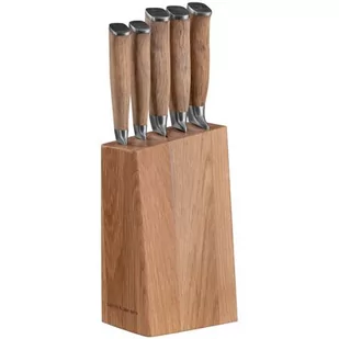 Zestaw noży GÖTZE &amp; JENSEN KN700 (Rączki i blok z drewna dębowego) | Bezpłatny transport | Raty - Noże kuchenne - miniaturka - grafika 1