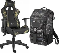 Fotele gamingowe - Fotel Genesis Nitro 560 Camo (NFG-1532) + Plecak Pallad 450 LIte Camo 15.6" (NBG-2097) - miniaturka - grafika 1