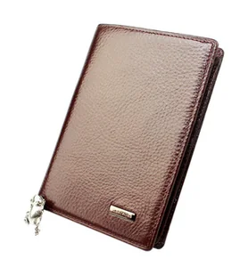 Portfel Męski Skórzany ALBATROSS Skóra Licowa Duży Pionowy Bez Zapięcia Suwak Na Bilon A-3800 - Portfele - miniaturka - grafika 5