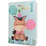 Kartki okolicznościowe i zaproszenia - Karnet B6 Urodziny Roczek - miniaturka - grafika 1