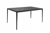 Stoły - Slim 140 stół z blatem z płyty ceramicznej czarny - miniaturka - grafika 1