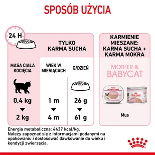 ROYAL CANIN  Mother&Babycat 4kg karma sucha dla kotek w okresie ciąży, laktacji i kociąt od 1 do 4 miesiąca życia + niespodzianka dla kota GRATIS! - Sucha karma dla kotów - miniaturka - grafika 10