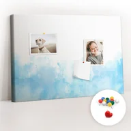 Tablice i flipcharty - Szkolna Tablica korkowa 60x40 cm, Kolorowe Pinezki, wzór Namalowane plamy - miniaturka - grafika 1