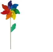 Zabawki i gry sportowe - Wiatraczek z drewnianą rączką 110cm U1267 05721 - miniaturka - grafika 1