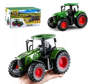 Klocki - TRAKTOR CIĄGNIK POJAZD ROLNICZY ZIELONY NA POJEDYŃCZYCH KOŁACH ZABAWKA - miniaturka - grafika 1