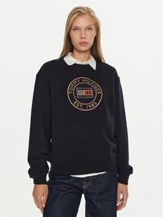 Tommy Hilfiger Bluza Nautical WW0WW42891 Granatowy Regular Fit - Bluzy damskie - miniaturka - grafika 1