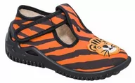 Buty dla dziewczynek - ZETPOL kapcie dziecięce SAFARI Tiger 2 - miniaturka - grafika 1