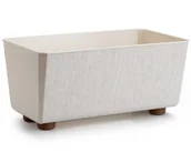 Donice - HowHomely Skrzynka na kwiaty Salvia texelle kremowa 28,5x17cm - miniaturka - grafika 1