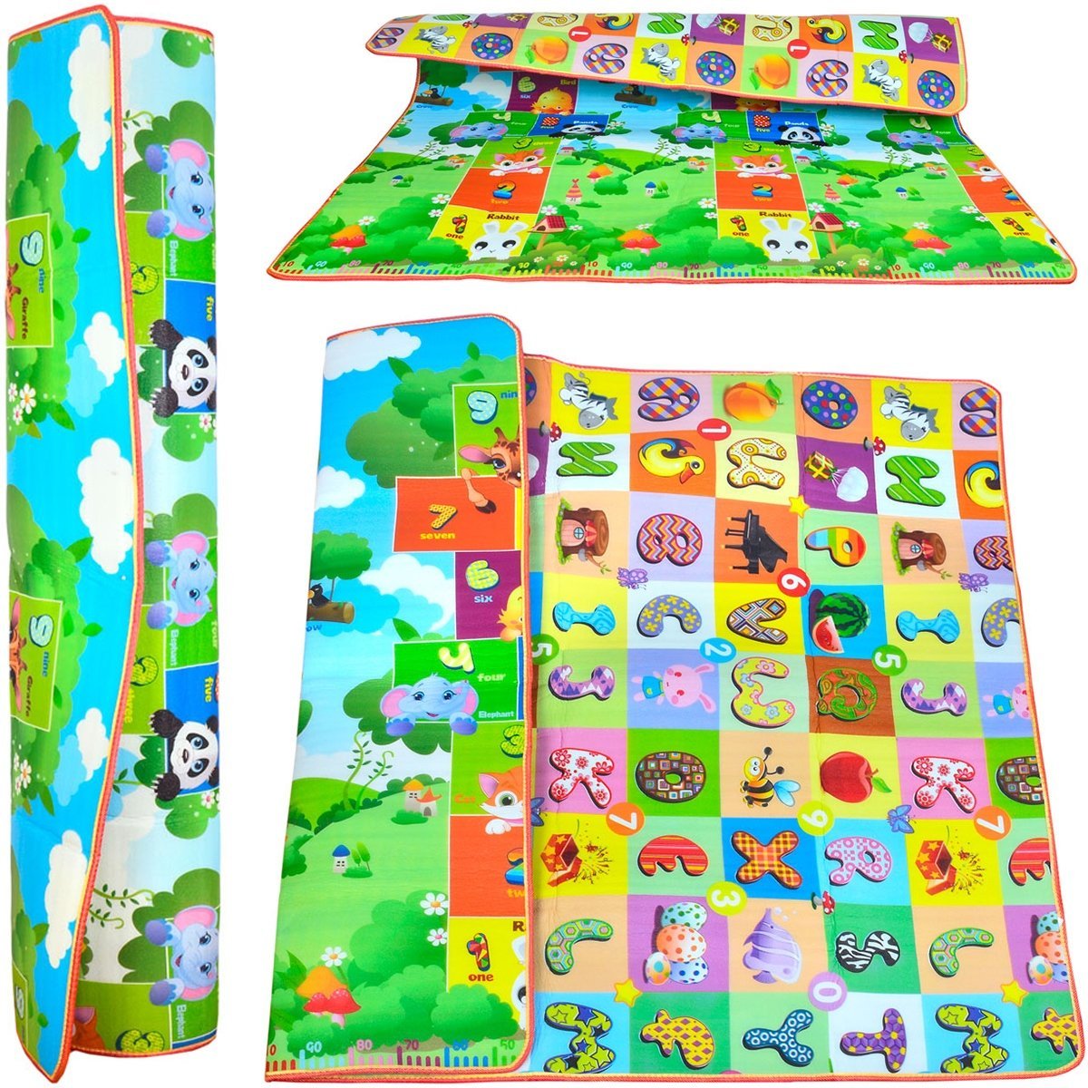 Piankowa duża edukacyjna mata dywan 200x180 gruba x351