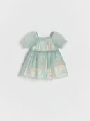 Spodenki dla niemowląt - Reserved - Dwuwarstwowa sukienka - jasnozielony - miniaturka - grafika 1