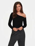 Bluzki damskie - ONLY Bluzka Live Love 15344398 Czarny Slim Fit - miniaturka - grafika 1