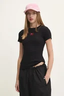 Koszulki sportowe damskie - Guess Jeans t-shirt damski kolor czarny W4BI58 KA0H1 - miniaturka - grafika 1