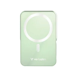 Verbatim, powerbank z ładowaniem bezprzewodowym, 5V, ładowanie telefonu, 32259, 10 000mAh, Mocowanie magnetyczne, zielona - Powerbanki - miniaturka - grafika 1