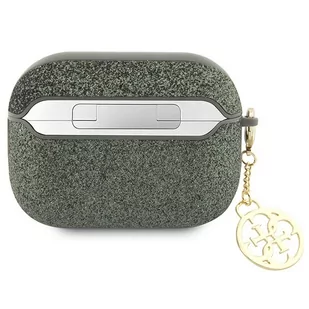 Guess GUAP2GLGSHA AirPods Pro 2 cover zielony/kaki Glitter Flake 4G Charm - Akcesoria do słuchawek - miniaturka - grafika 2