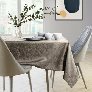 Obrus Gaia Cappuccino Tłoczony Roślinny 140x180 AmeliaHome - TCLOTH/AH/GAIA/BRD/CAPPUCCINO/140X180 - Obrusy i serwetki - miniaturka - grafika 4