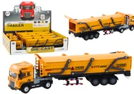 Samochody i pojazdy dla dzieci - Ciężarówka Z Przyczepą TIR Pojazd Transportowy 1:24  Dźwięki Światła Żółta - miniaturka - grafika 1