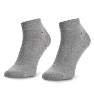 Skarpetki męskie - Zestaw 2 par niskich skarpet męskich Tommy Hilfiger 342025001 Szary - miniaturka - grafika 1