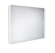 Lustra - Nimco Lustra - Lustro w ramie z oświetleniem LED, 90x70 cm, aluminium ZP 17004V - miniaturka - grafika 1