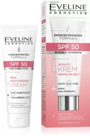 Kremy do twarzy - EVELINE SPF 50 Bogaty Krem nawilżający Filtry+Kwas Hialuronowy do cery normalnej i suchej 30 ml - miniaturka - grafika 1