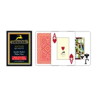 Gry karciane - Modiano, karty Acetate Platinum Jumbo, czerwone - miniaturka - grafika 1