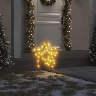 vidaXL Świąteczne gwiazdy na szpikulcach, 3 szt., 50 LED, 29 cm - Oświetlenie świąteczne - miniaturka - grafika 1