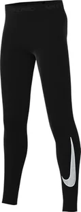 Nike Pro Dri-Fit legginsy treningowe dla starszych dzieci (chłopców), czarne/białe, HF4364-010, XS - Legginsy - miniaturka - grafika 1