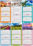 Kalendarze - Kalendarz 2023 Trójdzielny Plaża Seszele - Sztuka Rodzinna - miniaturka - grafika 1