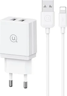 Ładowarka Usams USAMS Ład. siec. 2xUSB 18W + kabel Lightning/USB-A Fast Charging biały/white series HC HCXLTZ01 - Zasilacze do laptopów - miniaturka - grafika 1
