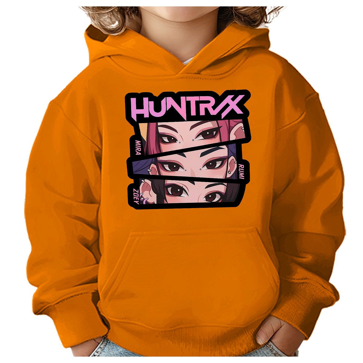 BLUZA DZIECIĘCA KPOP DEMON HUNTERS HUNTRIX 110-116 Z KAPTUREM BAWEŁNIANA