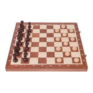 Gra 2-1 Szachy + Warcaby - XL - sklep-szachy.pl - Gry planszowe - miniaturka - grafika 1