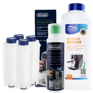 Akcesoria i części do ekspresów do kawy - Zestaw Delonghi - AL-S002 4szt, MultiClean DLSC550, Uniwersalny Odkamieniacz 500ml - miniaturka - grafika 1