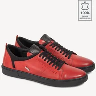 Półbuty męskie - BRILU półbuty Christian czerwone - miniaturka - grafika 1