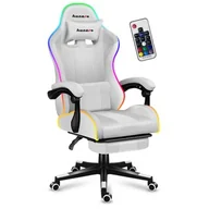 Fotele gamingowe - Fotel HUZARO Force 4.7 RGB White - miniaturka - grafika 1