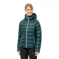 Kurtki damskie - Damska kurtka puchowa Jack Wolfskin NEBELHORN DOWN HOODY W sea green - XS - miniaturka - grafika 1