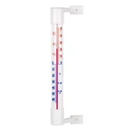 Termometry domowe - Bioterm Termometr zaokienny przyklejany biały 18 x 190 mm - miniaturka - grafika 1