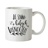 Ozdoby bożonarodzeniowe - Świąteczny kubek Bohemia Gifts - Marzę o białychświętach, 350 ml - miniaturka - grafika 1