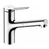 Baterie kuchenne - HANSGROHE 74820000 Zesis M33 Jednouchwytowa bateria kuchenna 150, metalowa wyciągana wylewka, 2jet Chrom - miniaturka - grafika 1