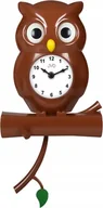 Wyposażenie pokoiku dziecięcego - JVD Zegar ścienny JVD HE21.3 dziecięcy z wahadłem sowa 20x40 cm . - miniaturka - grafika 1