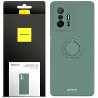 Etui i futerały do telefonów - Spacecase Etui Silicone Ring Xiaomi Mi 11T/11T Pro green - miniaturka - grafika 1