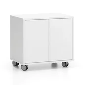 Szafy biurowe - Komoda mobilna LAYERS, krótka, 600 x 400 x 575 mm, biała - miniaturka - grafika 1