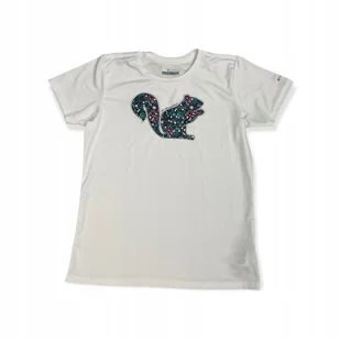 Koszulka t-shirt biału logo COLUMBOA XL 18/20 lat - Koszulki i topy damskie - miniaturka - grafika 1