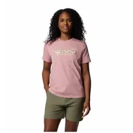 Koszulki sportowe damskie - Koszulka damska Columbia Boundless Beauty™ Logo Short sleeve Tee Rozmiar: M / Kolor: różowy/żółty - miniaturka - grafika 1