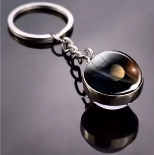 Brelok Saturn - Planeta Zamknięta w Szklanej Kuli - Breloki - miniaturka - grafika 1