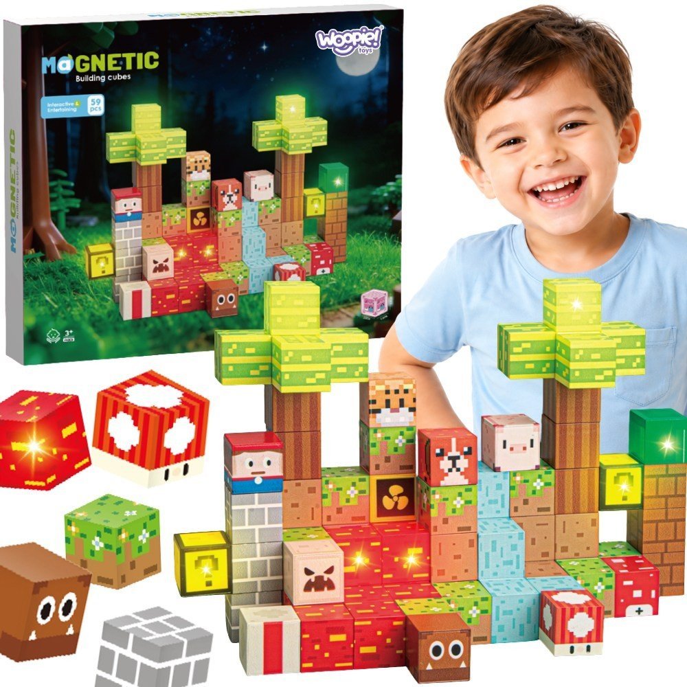 WOOPIE Klocki Magnetyczne Las 75 el.