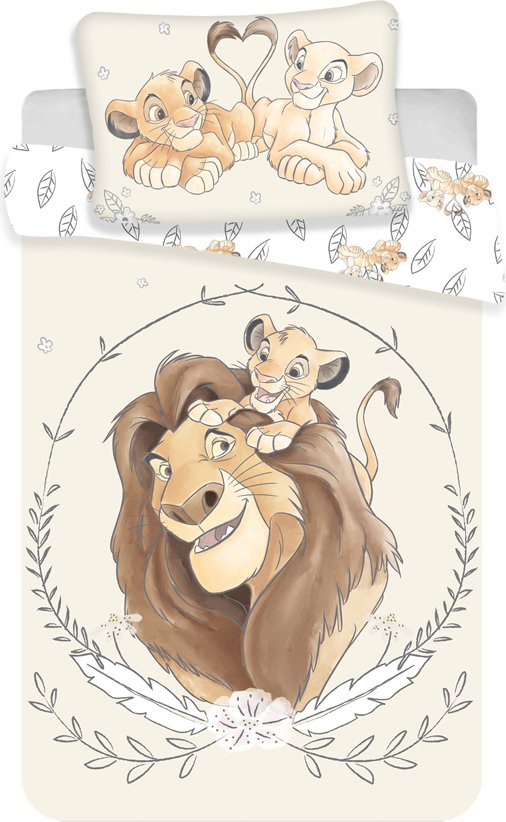 Pościel dziecięca Disney Król Lew Simba 100×135 cm, 40×60 cm